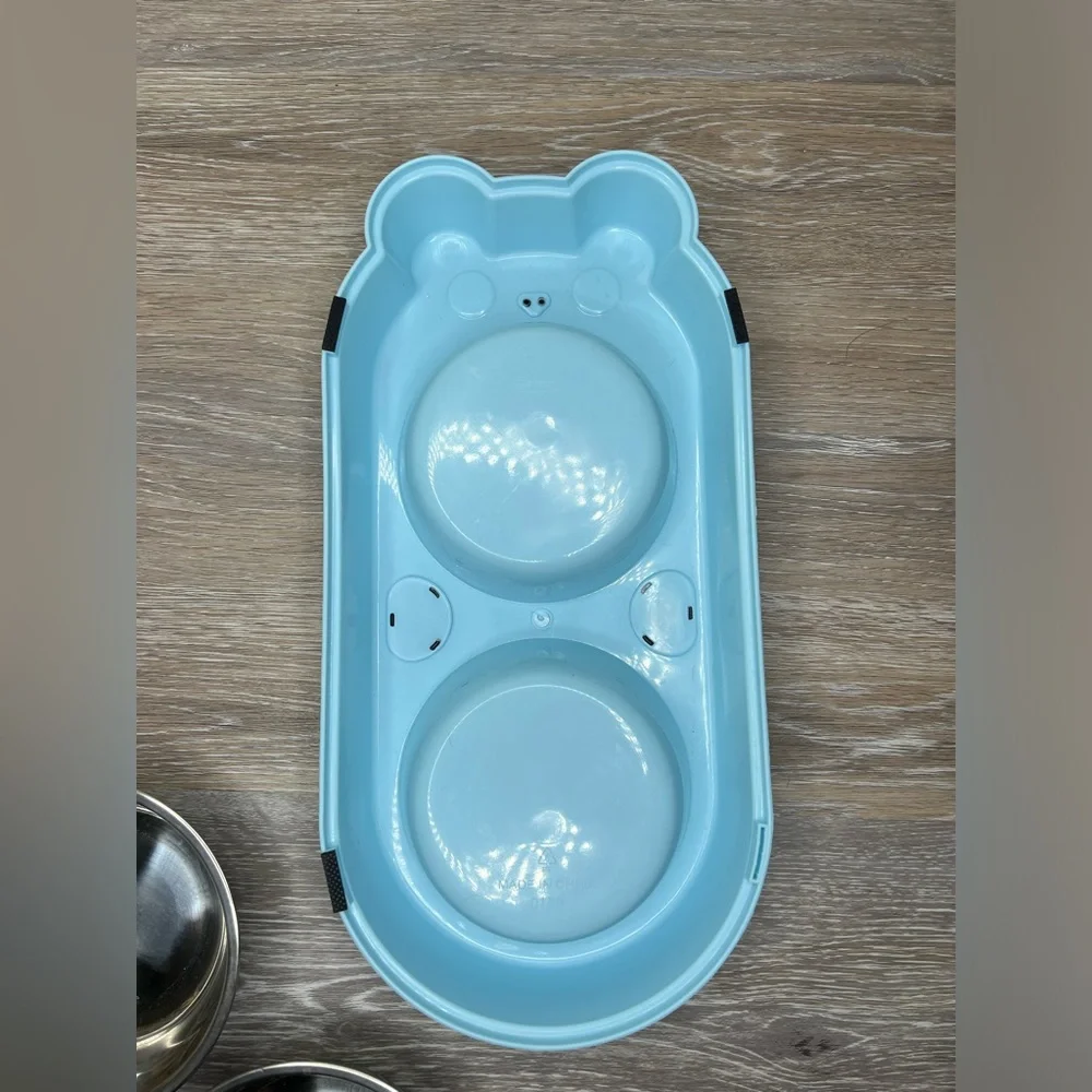 UPSKY Double Dog Cat Bowls Double Premium Stainless Steel Pet Bowls